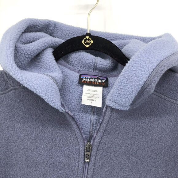 Patagonia Synchilla Jacket Womens Small Fleece Zipper Full Zip Hooded - Picture 3 of 6